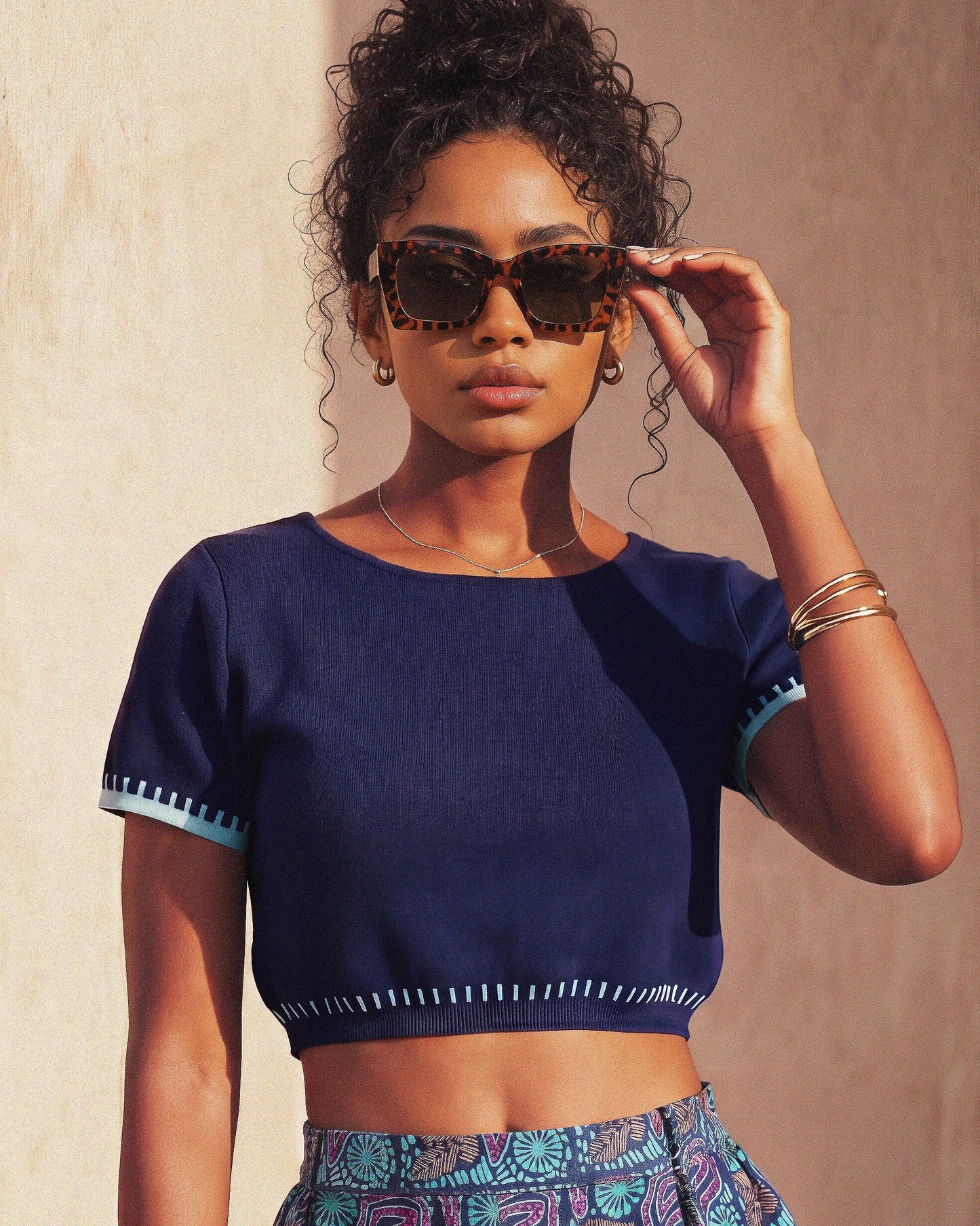 Two-way Wear Knitted Ice Silk Crop Top