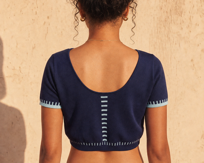 Two-way Wear Knitted Ice Silk Crop Top