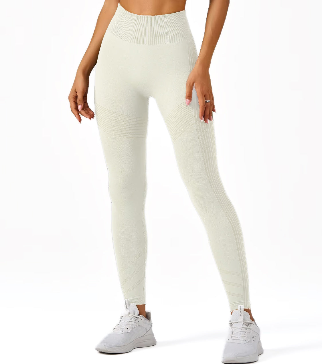 All season Lift-and Shape leggings in beige white