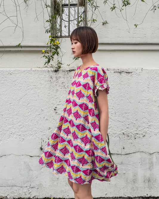 Lightplay Diamond Print Dress Red