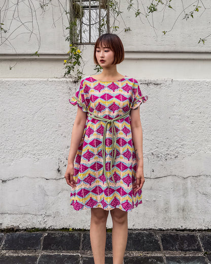 Lightplay Diamond Print Dress Red