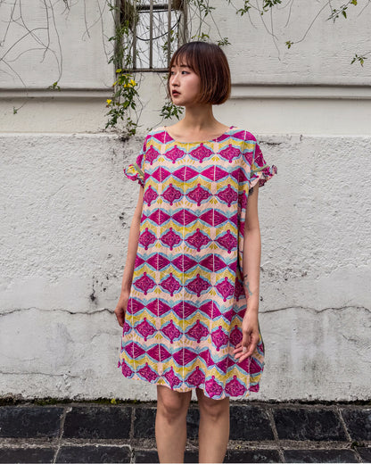 Lightplay Diamond Print Dress Red