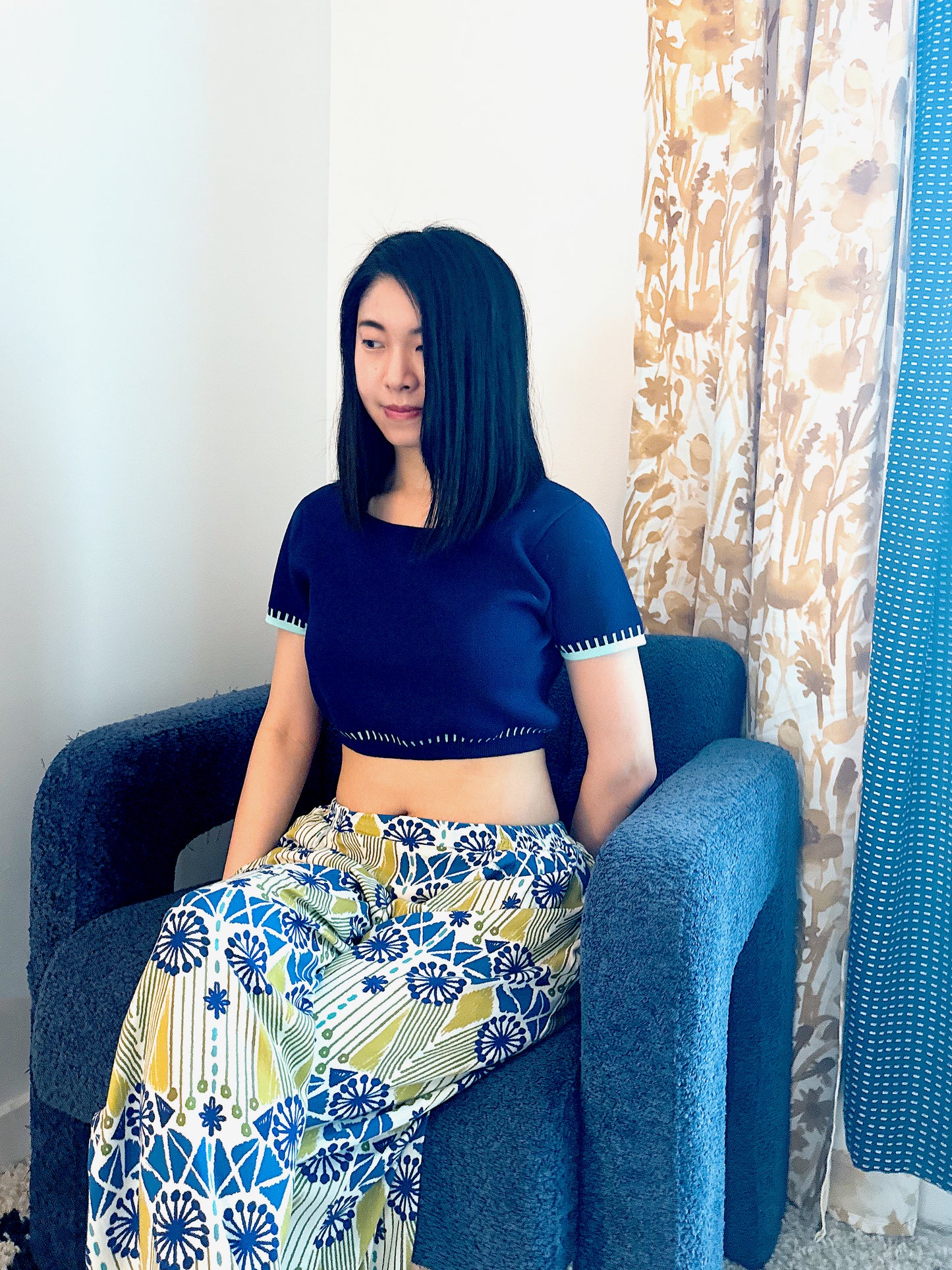 Two-way Wear Knitted Ice Silk Crop Top