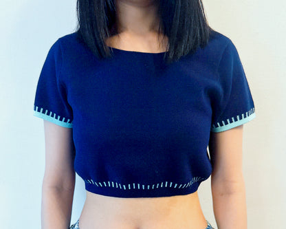 Two-way Wear Knitted Ice Silk Crop Top