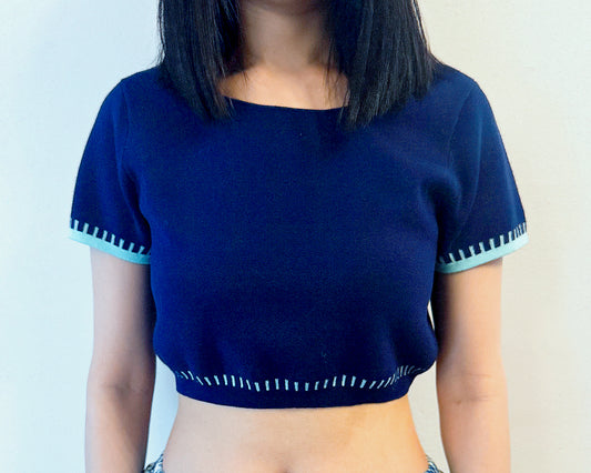 Two-way Wear Knitted Ice Silk Crop Top