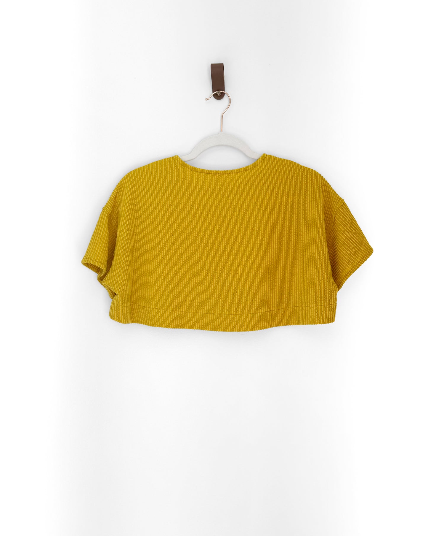 Texture Yellow Crop Top