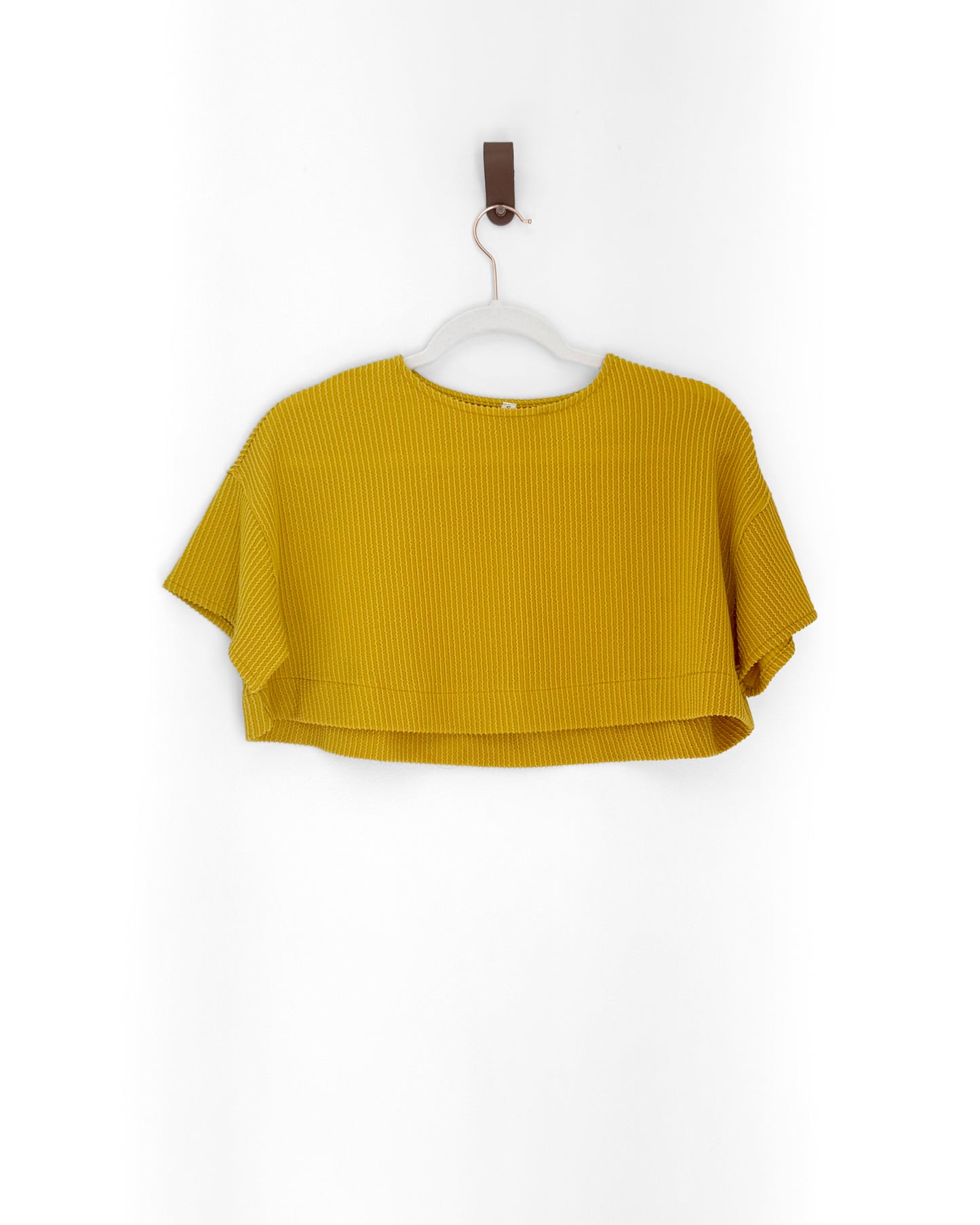 Texture Yellow Crop Top