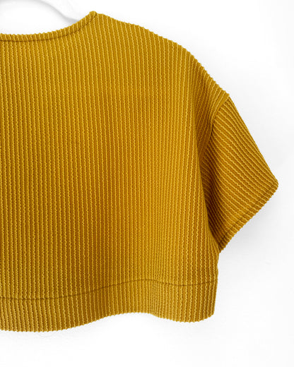 Texture Yellow Crop Top
